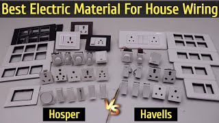 Ghar ke liye sabse badiya bijali fitting ka saamn konsa hai  Havells vs Hosper YKElectrical [upl. by Ellemac]