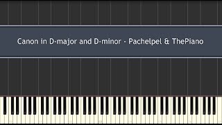 Canon in Dmajor and Dminor  Pachelpel amp ThePiano Piano Tutorial [upl. by Acinod746]