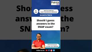 Should I guess answers in the SNAP exam askpatrick patrick100 snap [upl. by Recnal]