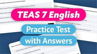 TEAS 7 English Practice Test With Answers 2024 [upl. by Sarette524]