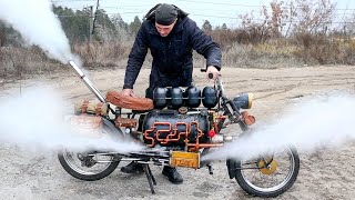 Riding the Weirdest Steam Motorcycle Ever Invented [upl. by Joyce]