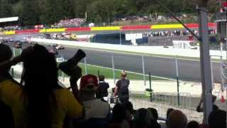 F1 2012 Belgium Grand Prix  Start of the race and crash [upl. by Desta]