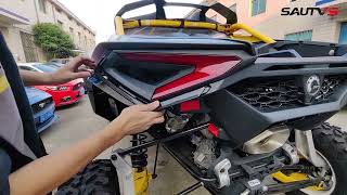 Installation of SAUTVS LED Red Tail Lights Assembly for Can Am Maverick R MAX X RS [upl. by Ainevuol]