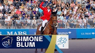 Simone Blum becomes FIRST ever female World Jumping Champion at FEI World Equestrian Games 2018 [upl. by Valry]