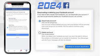 How to Deactivate or Delete Your Facebook PageAccount in 2024 [upl. by Cordy]