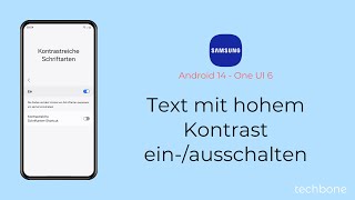 Text mit hohem Kontrast einschalten oder ausschalten  Samsung Android 14  One UI 6 [upl. by Carleen137]