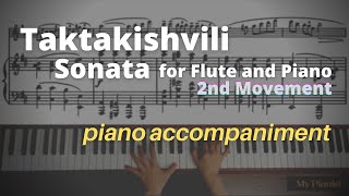 Taktakishvili  Sonata for Flute and Piano 2nd Mov Piano Accompaniment [upl. by Stan]