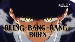 BLINGBANGBANGBORN LYRICS VIDEO  MASHLE MAGIC AND MUSCLES SEASON 2 OP BY CREEPY NUTS [upl. by Chaney]