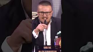 ALEX KRASSYUK sends CRYPTIC MESSAGE to TYSON FURY AT FURY VS USYK Press conference [upl. by Steep]