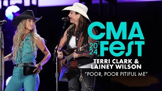 Terri Clark and Lainey Wilson – “Poor Poor Pitiful Me”  CMA Fest 2024 [upl. by Atinej]