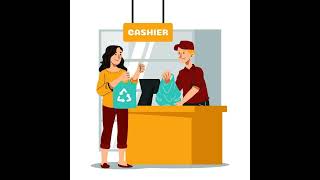 Cashier  Bank  money  finance investment [upl. by Atiluap529]