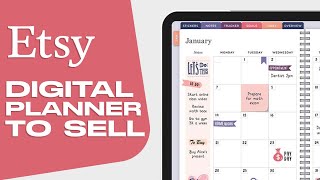 How To Make A Digital Planner To Sell On Etsy  Step By Step For Beginners 2024 [upl. by Bunnie]