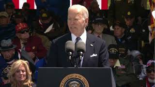 President Bidens speech in Normandy for DDay 80th anniversary  FULL [upl. by Zoilla]