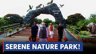 Breathtaking Nature Park  PM Modi visits Gujarat Science City [upl. by Inaluahek]