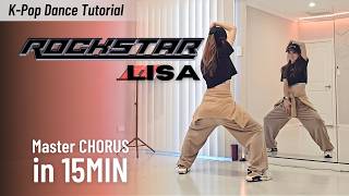 How to dance like LISA in ROCKSTAR  Stepbystep TUTORIAL for Kpop Beginners [upl. by Alrahs]