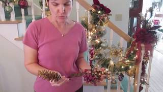 How to Hang and Decorate a Holiday Garland for Staircase [upl. by Barker]