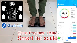 Smart fat scale up to 180kg with Bluetooth connection [upl. by Peugia]