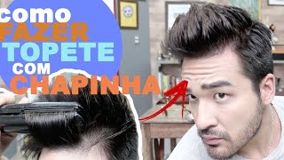 COMO FAZER TOPETE COM CHAPINHA  TUTORIAL MASCULINO  MAQUIAGEM DE HOMEM [upl. by Leynad]