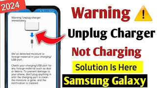 Check Charger  Usb Port Moisture Has Been Detected  Major Charging Problem In Samsung Smartphones [upl. by Itnahs]