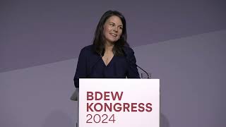 Annalena Baerbock  Leonhard Birnbaum  Impuls  Dialog  BDEW Kongress 2024  5 Juni 2024 [upl. by Ilyk741]