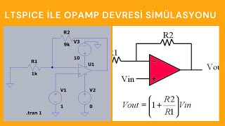 LTSpice Opamp Devresi Simülasyonu [upl. by Ennovyhs]