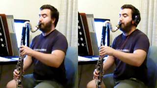 Xavier Quinones  Duet No 2 from 15 Duets for 2 Clarinets on Bass Clarinet [upl. by Debera]