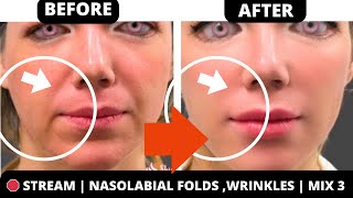 🛑SUBTITLES  LIFT SMILE LINES  NASOLABIAL FOLDS  WITH FACE YOGA  JOWLS CHEEKS DOUBLE CHIN EYES [upl. by Selima]