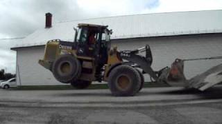 Wheelie Tricks With A John Deere 544J Front End Loader [upl. by Calabrese]