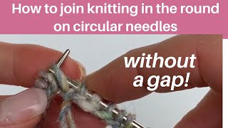 How to join knitting in the round without a gap [upl. by Mallory]