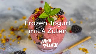 Frozen Jogurt 4 Zutaten Rezept  vegane und gesunde Eiscreme in 10 Minuten [upl. by Tnerb]