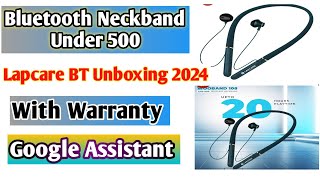 Best Bluetooth Under 500 Rupees Lapcare Bluetooth Neckband Review Unboxing [upl. by Teri]