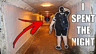 I Spent the Night in a Haunted Tunnel and it Didnt Go as Planned Sleeping in Tunnel Challenge [upl. by Alul]