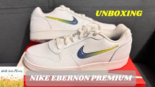 Nike Ebernon Low Premium White  unboxing [upl. by Egres]