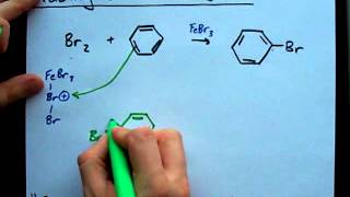 Adding Br to Benzene Electrophilic Substitution [upl. by Livvie848]