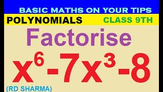 Factorise x67x38 class9 polynomial [upl. by Henrietta517]