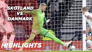 Skotland  Danmark 20 I Schmeichel med super redning i nederlag til Skotland [upl. by Einwat]