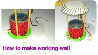 How to make water well model  waste material ideas  best out of waste things for kids project [upl. by Cruickshank]