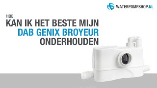 DAB Genix Broyeur Hoe te onderhouden [upl. by Erelia47]