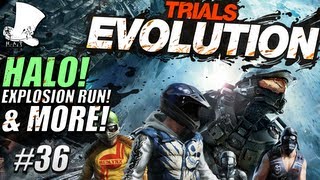 Hatventures  Trials Evolution 36  Halo Trials Evolved Segway Madness Explosion Run [upl. by Yelrehs]