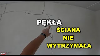 PĘKNIĘTA ŚCIANA JAK JĄ NAPRAWIŁEM REMONT STAREGO DOMU VLOG BUDOWA 383 [upl. by Vincenty839]