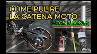 COME PULIRE E INGRASSARE LA CATENA MOTO  3 BONUS 4k [upl. by Welton]