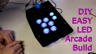 Full Guide Easy To Make LED Arcade Fighting Stick [upl. by Rebba]