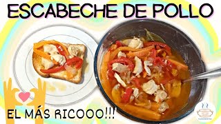 ESCABECHE DE POLLO – FÁCIL Y RÁPIDO  Receta en 1 minuto [upl. by Ziana]