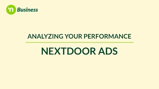 Nextdoor Ads Tutorial Analyzing your ads performance [upl. by Loginov]