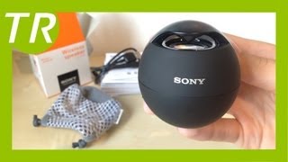 Sony NFC amp Bluetooth mini Speaker  Unboxing Deutsch FullHD [upl. by Ahsatniuq429]