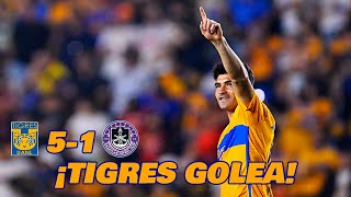 TIGRES VENCE A MAZATLÁN CON GOLEADA LIGA MX CLAUSURA 2024 JORNADA 12  EN ZONA FUT [upl. by Notxed]