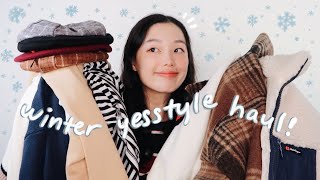 a cozy winter yesstyle tryon haul  simple outfit ideas [upl. by Teemus]