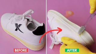 How to Remove Yellow Stains from White Shoes Sole [upl. by Deck]