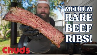 Tender Medium Rare Beef Ribs  Chuds BBQ [upl. by Ahsinelg]