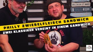 Philly Zwiebelfleisch Sandwich  2 Klassiker kontrolliert und für Banane befunden vom TheBBQBear01 [upl. by Acinot820]